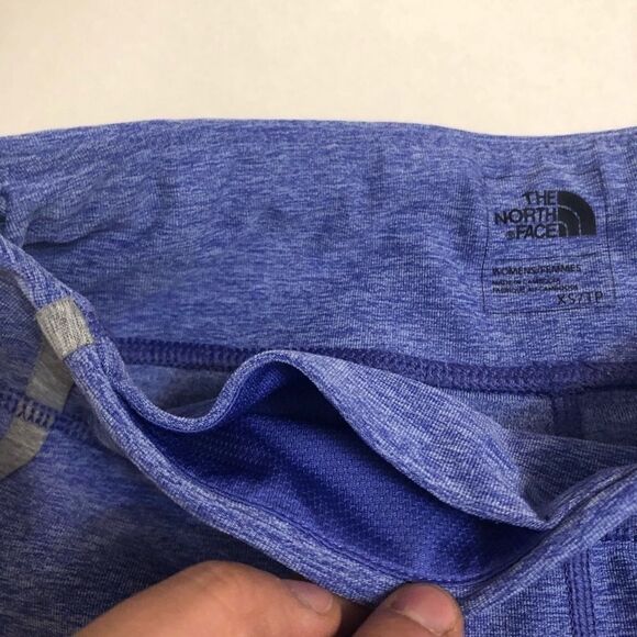 The north face DYNAMIX LEGGINGS cropped Capri yoga pants Lavender blue  XS - Picture 6 of 15